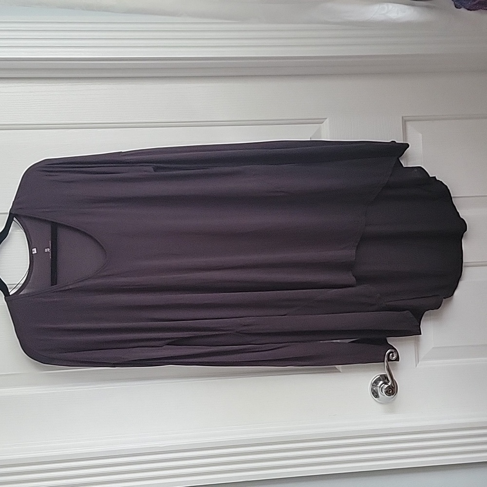 JOHNNY WAS PETE & GRETA PURPLE HUE LONG SHIRT DRESS TUNIC SMALL MODAL